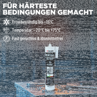 4x TECPO Universal Montagekleber Ultra FIX Power Baukleber 480g Weiß