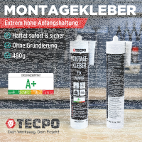 6x TECPO Universal Montagekleber Ultra FIX Power...