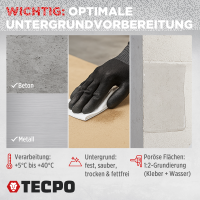 10x TECPO Universal Montagekleber Ultra FIX Power Baukleber 480g Weiß