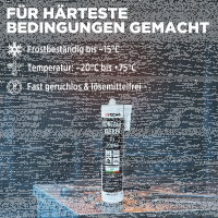 24x TECPO Universal Montagekleber Ultra FIX Power Baukleber 480g Weiß