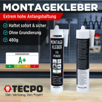 48x TECPO Universal Montagekleber Ultra FIX Power...