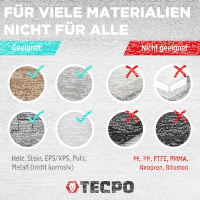 48x TECPO Universal Montagekleber Ultra FIX Power Baukleber 480g Weiß