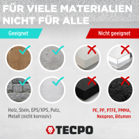 60x TECPO Universal Montagekleber Ultra FIX Power Baukleber 480g Weiß