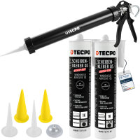 TECPO Scheibenkleber MS-Polymer 2x 290 ml + Einhand...