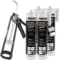 TECPO Scheibenkleber MS-Polymer 4x 290 ml + Skelett...