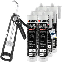 TECPO Scheibenkleber MS-Polymer 6x 290 ml + Skelett...