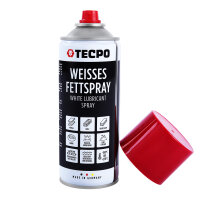 TECPO Weisses Fettspray Sprühfett White Grease 12x 400 ml Hochleistungs-Schmierfett mit starker Kriechwirkung und Korrosionsschutz
