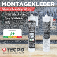 TECPO Montagekleber Fix Power, 480g Universal Baukleber...