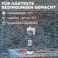 TECPO Montagekleber Fix Power, 480g Universal Baukleber Kartuschen Kraftkleber mit Skelett-Kartuschenpresse