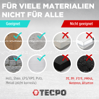TECPO Montagekleber Fix Power, 480g Universal Baukleber Kartuschen Kraftkleber mit Skelett-Kartuschenpresse
