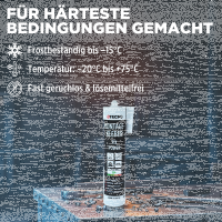 TECPO Montagekleber Fix Power, 480g Universal Baukleber Kartuschen Kraftkleber + Alu Kartuschenpresse