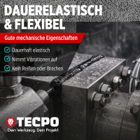 2x TECPO Universal Klebe- und Dichtstoff FLEX SEAL 522 SCHWARZ 1K MS-Polymer UV-stabil und witterungsbeständig