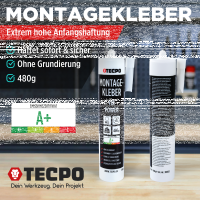TECPO Montagekleber Fix Power 2x480g Universal Baukleber...