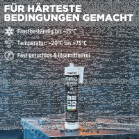 TECPO Montagekleber Fix Power 4x480g Universal Baukleber Kartuschen Kraftkleber mit Skelett-Kartuschenpresse