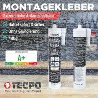 TECPO Montagekleber Fix Power 5x480g Universal Baukleber...
