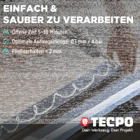 TECPO Montagekleber Fix Power 5x480g Universal Baukleber Kartuschen Kraftkleber mit Skelett-Kartuschenpresse