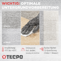 TECPO Montagekleber Fix Power 6x480g Universal Baukleber Kartuschen Kraftkleber mit Skelett-Kartuschenpresse