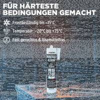 TECPO Montagekleber Fix Power 6x480g Universal Baukleber Kartuschen Kraftkleber mit Skelett-Kartuschenpresse