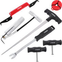 TECPO Windschutzscheibe-Reparaturset + Druckluft-Kartuschenpresse + 2x Gummi-Doppelsauger + 2x Scheibenkleber MS-Polymer, 290 ml