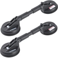 TECPO Windschutzscheibe-Reparaturset + Druckluft-Kartuschenpresse + 2x Gummi-Doppelsauger + 2x Scheibenkleber MS-Polymer, 290 ml