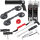 TECPO Windschutzscheibe-Reparaturset + Druckluft-Kartuschenpresse + 2x Gummi-Doppelsauger + 2x Scheibenkleber MS-Polymer, 290 ml