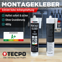2x TECPO Universal Montagekleber Ultra FIX Power...