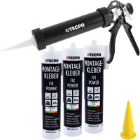 3x TECPO Universal Montagekleber Ultra FIX Power...
