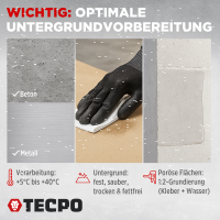 3x TECPO Universal Montagekleber Ultra FIX Power Baukleber 480g Weiß + Alu-Kartuschenpresse 220 mm