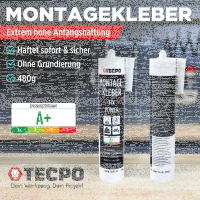 4x TECPO Universal Montagekleber Ultra FIX Power...