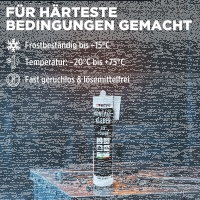 4x TECPO Universal Montagekleber Ultra FIX Power Baukleber 480g Weiß + Alu-Kartuschenpresse 220 mm