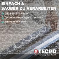 4x TECPO Universal Montagekleber Ultra FIX Power Baukleber 480g Weiß + Alu-Kartuschenpresse 220 mm