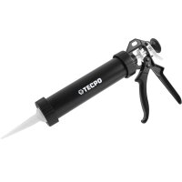 5x TECPO Karosserie Klebe & Dichtmasse KKD 701 Schwarz, 414g MS-Polymer 1K-Dichtstoff + Alu-Kartuschenpresse 220 mm