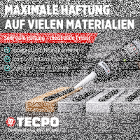 1x TECPO Universal Klebe- und Dichtstoff FLEX SEAL 522 SCHWARZ 1K MS-Polymer UV-stabil und witterungsbeständig + Alu-Kartuschenpresse 220 mm