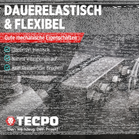 2x TECPO Universal Klebe- und Dichtstoff FLEX SEAL 522 SCHWARZ 1K MS-Polymer UV-stabil und witterungsbeständig + Alu-Kartuschenpresse 220 mm