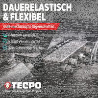 3x TECPO Universal Klebe- und Dichtstoff FLEX SEAL 522 SCHWARZ 1K MS-Polymer UV-stabil und witterungsbeständig + Alu-Kartuschenpresse 220 mm