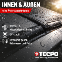 3x TECPO Universal Klebe- und Dichtstoff FLEX SEAL 522 SCHWARZ 1K MS-Polymer UV-stabil und witterungsbeständig + Alu-Kartuschenpresse 220 mm