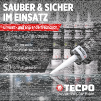 5x TECPO Universal Klebe- und Dichtstoff FLEX SEAL 522 SCHWARZ 1K MS-Polymer UV-stabil und witterungsbeständig + Alu-Kartuschenpresse 220 mm