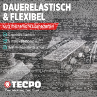 6x TECPO Universal Klebe- und Dichtstoff FLEX SEAL 522 SCHWARZ 1K MS-Polymer UV-stabil und witterungsbeständig + Alu-Kartuschenpresse 220 mm