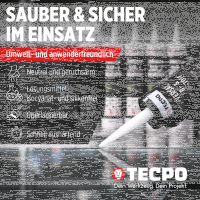 6x TECPO Universal Klebe- und Dichtstoff FLEX SEAL 522 SCHWARZ 1K MS-Polymer UV-stabil und witterungsbeständig + Alu-Kartuschenpresse 220 mm