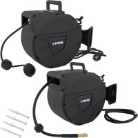TECPO Automatik-Druckluftschlauch-Aufroller 20+2 m...