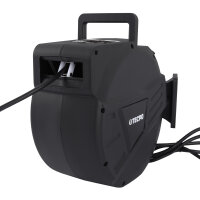 TECPO Automatik-Druckluftschlauch-Aufroller 20+2 m Hybrid-Schlauch mit Stoppfunktion + Automatik Kabelaufroller 10 m Stromkabel