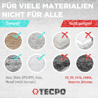 3x TECPO Universal Montagekleber Ultra FIX Power Baukleber 480g Weiß + Kartuschenpresse Kartuschenpistole 25:1