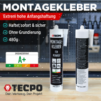 4x TECPO Universal Montagekleber Ultra FIX Power...