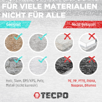 4x TECPO Universal Montagekleber Ultra FIX Power Baukleber 480g Weiß + Kartuschenpresse Kartuschenpistole 25:1