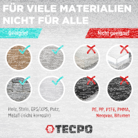 6x TECPO Universal Montagekleber Ultra FIX Power Baukleber 480g Weiß + Kartuschenpresse Kartuschenpistole 25:1