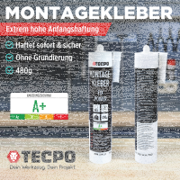 8x TECPO Universal Montagekleber Ultra FIX Power...