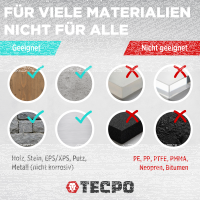 8x TECPO Universal Montagekleber Ultra FIX Power Baukleber 480g Weiß + Kartuschenpresse Kartuschenpistole 25:1