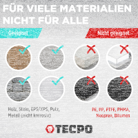 10x TECPO Universal Montagekleber Ultra FIX Power Baukleber 480g Weiß + Kartuschenpresse Kartuschenpistole 25:1