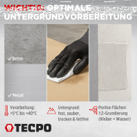12x TECPO Universal Montagekleber Ultra FIX Power Baukleber 480g Weiß + Kartuschenpresse Kartuschenpistole 25:1