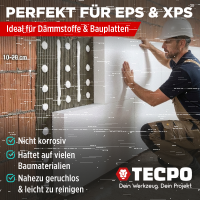 12x TECPO Universal Montagekleber Ultra FIX Power Baukleber 480g Weiß + Kartuschenpresse Kartuschenpistole 25:1
